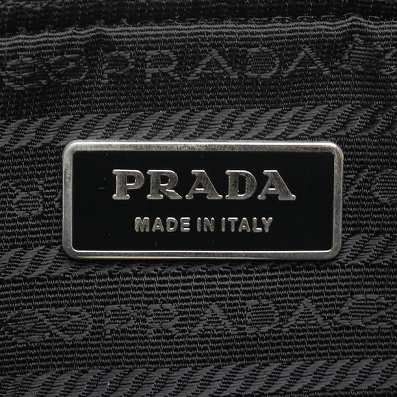 Prada Triangle Logo Nylon Leather Waist Body Bag Black - Picture 6 of 8